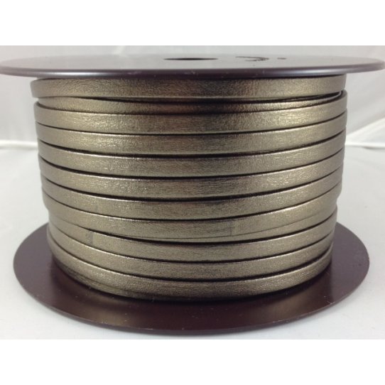 Cuir de chèvre métallisé 5mm