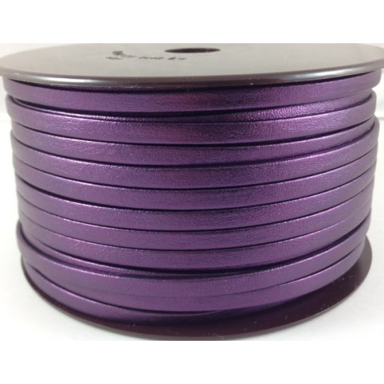 Cuir de chèvre métallisé 5mm