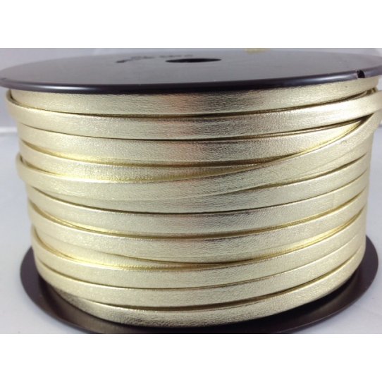 Cuir de chèvre métallisé 5mm