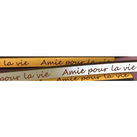 Cuir criture laser AMIE POUR LA VIE