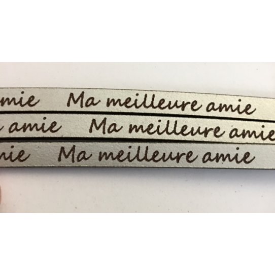 Cuir laser écriture ma meilleure amie