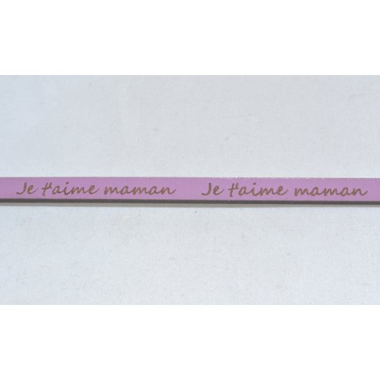 Cuir laser je t'aime maman 5mm Pour FETE DES MERES