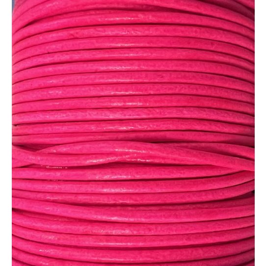 Cuir rond 2mm Fluo