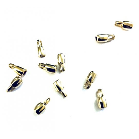 Embout avec anneau 2 mm pour cuir rond
