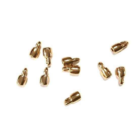 Embout avec anneau 2 mm pour cuir rond