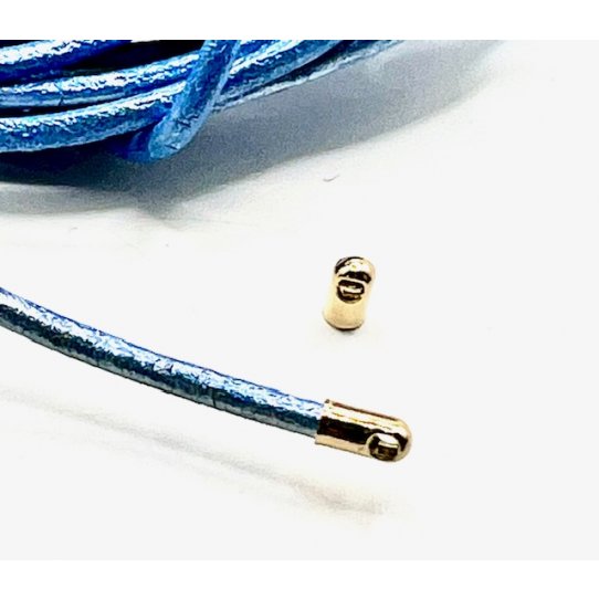 EMBOUT LAITON pour cuir chaine de 2MM