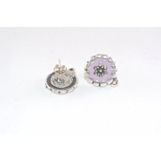 Enamelled stud earrings Europ