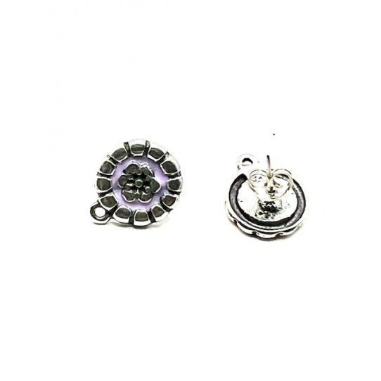 Enamelled stud earrings Europ