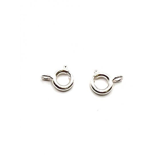 Fermoir  ressort 7mm dor  l'or fin 24 carat,ou 10 micron arg vif  en France