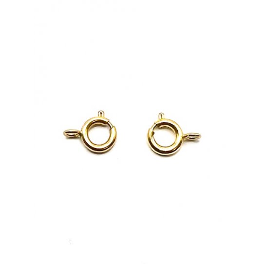 Fermoir  ressort 7mm dor  l'or fin 24 carat,ou 10 micron arg vif  en France