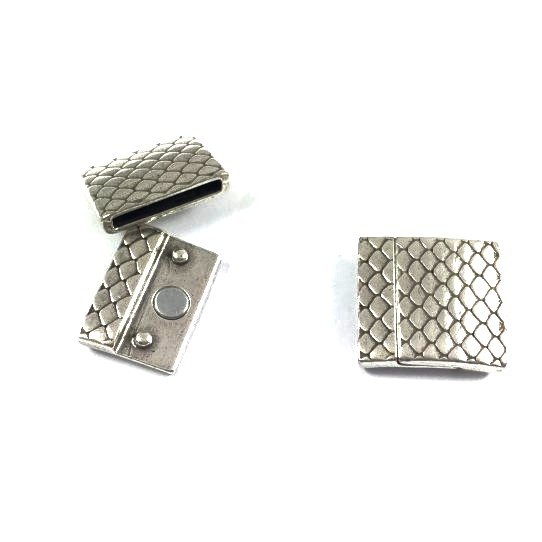 Fermoir aimant 20mm en tain motif serpent