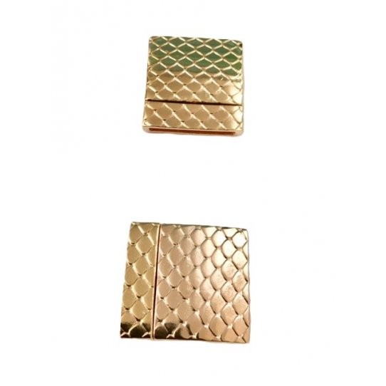 Fermoir aimant 20mm en tain motif serpent