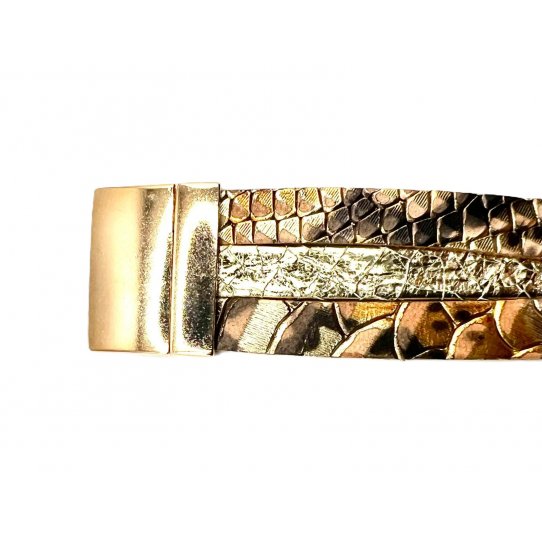 Fermoir aimant en tain plaqu en 4  coulurs pour cuir 30mm