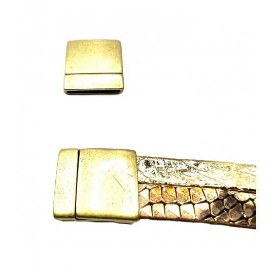 Fermoir aimante en tain pour cuir 20mm lisse