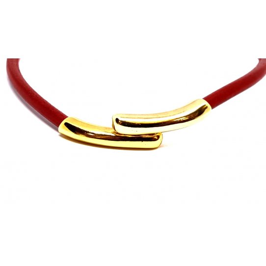 Fermoir aimant toi et moi nuy  pour cuir 5mm rond or ou argent vif