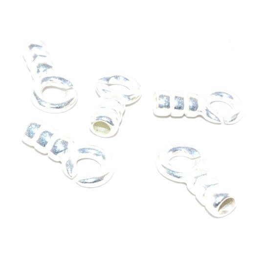 Fermoir Crochet pour cuir 5mm rond ou plat