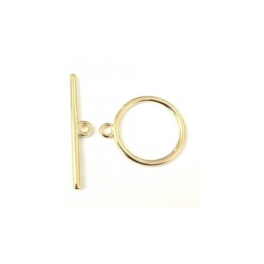 Fermoir T 29mm plaqus 10mic. argent vif OU dor 1 mic. en FRANCE