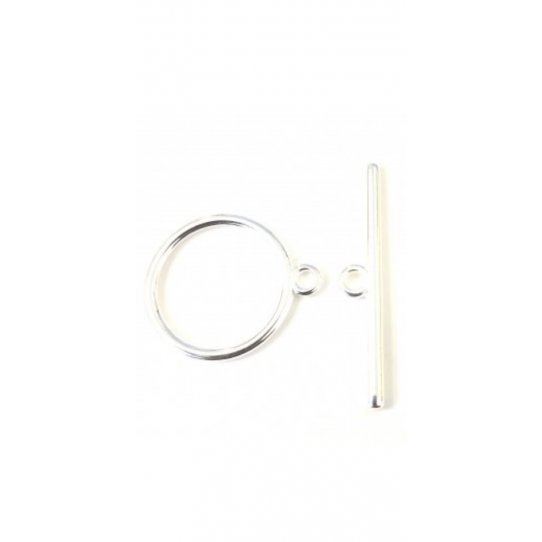 Fermoir T 29mm plaqus 10mic. argent vif OU dor 1 mic. en FRANCE