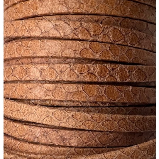 Goat leather - snake pattern - 5mm