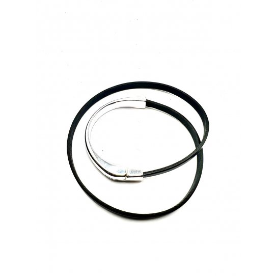 Half ring magnetic clasp for flat leather 5 mm