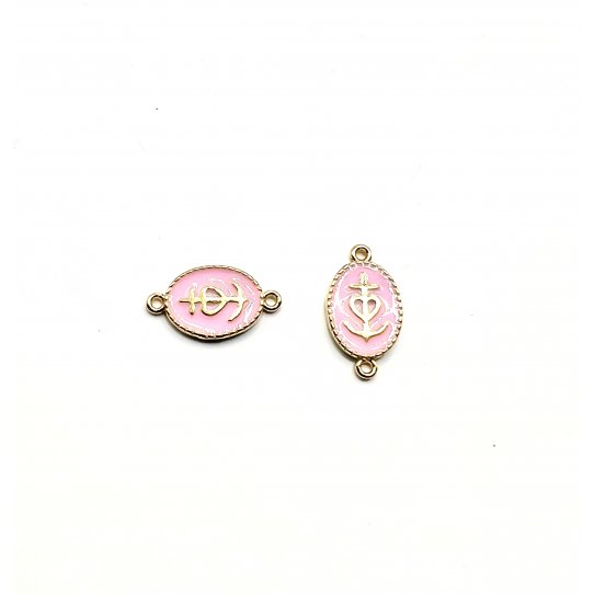 Intercalaire en laiton dor maill croix de Camargue