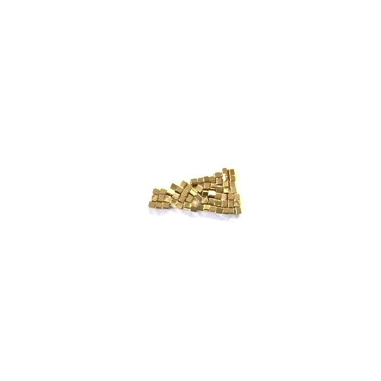 Intercalaire en laiton petit cube en argent -or-or rose