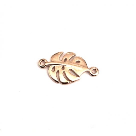Intercalaire feuille de monstera en argent antique,or ou or rose