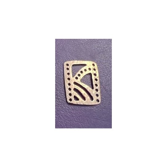 intercalaire laiton en argent vif/or/or rose 22.3 x 15.3mm