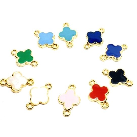 Intercalaire trfle  4 feuilles maills base dor