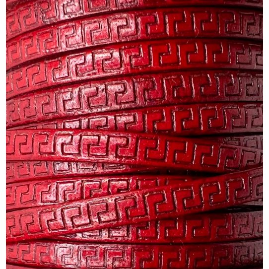 Leather 5mm GRECA, brown, black, navy blue,kaki, bordo, blu navy, 6colors