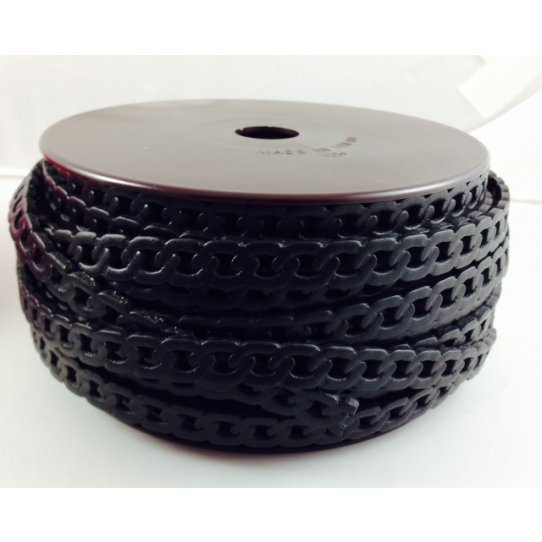 Leather curb chain 10 mm