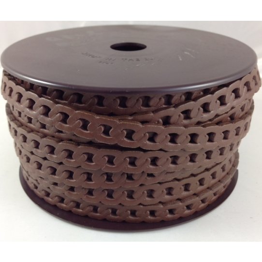 Leather curb chain 10 mm