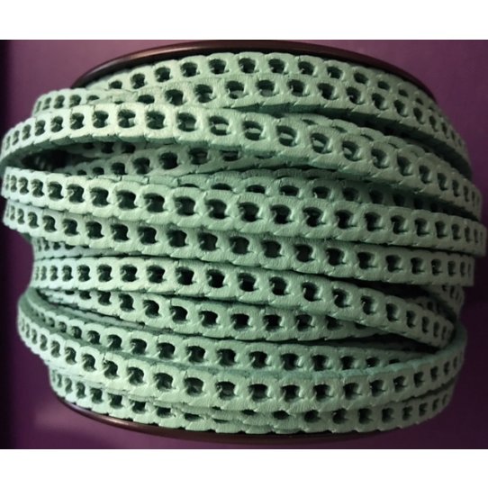 Leather curb chain 5mm