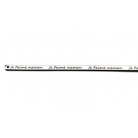 Leather laser I love you mom 5mm For mother's Day