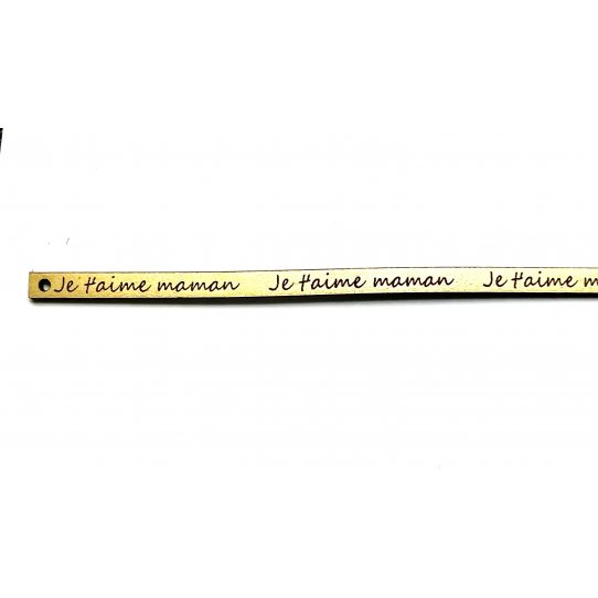 Leather laser I love you mom 5mm For mother's Day