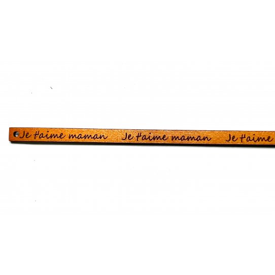 Leather laser I love you mom 5mm For mother's Day