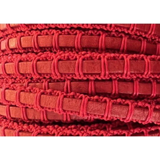 Leather macrame style 9mm tone on tone