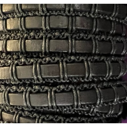Leather macrame style 9mm tone on tone
