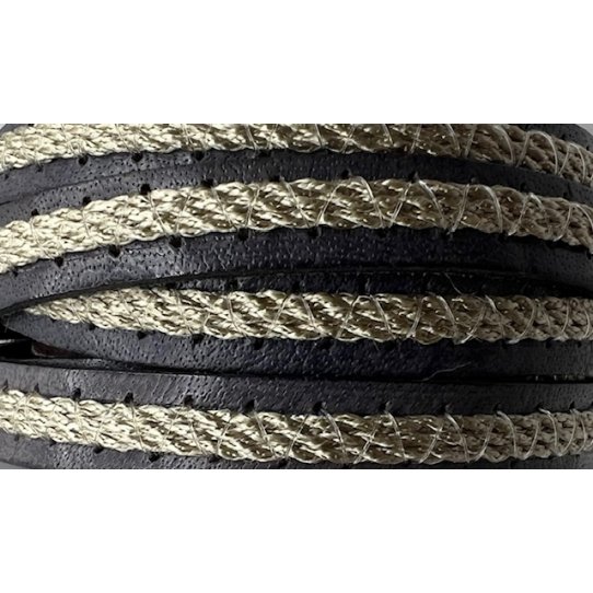 Leather with linen stitched 10mm - 
