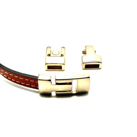 Magnetic clasp in zamak for leather 10mm flat