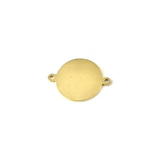 Mdaille en acier 16mm avec 2 anneaux