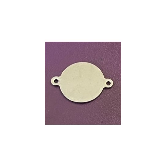 Mdaille en acier 18mm avec 2 anneaux