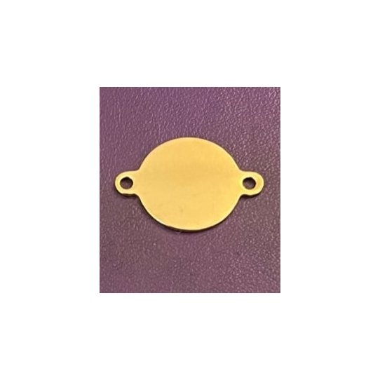 Mdaille en acier 18mm avec 2 anneaux