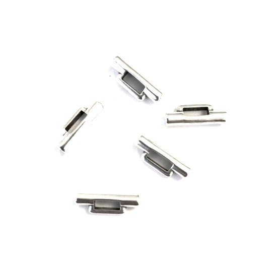 Passant 6mm en zamac plaqu argent