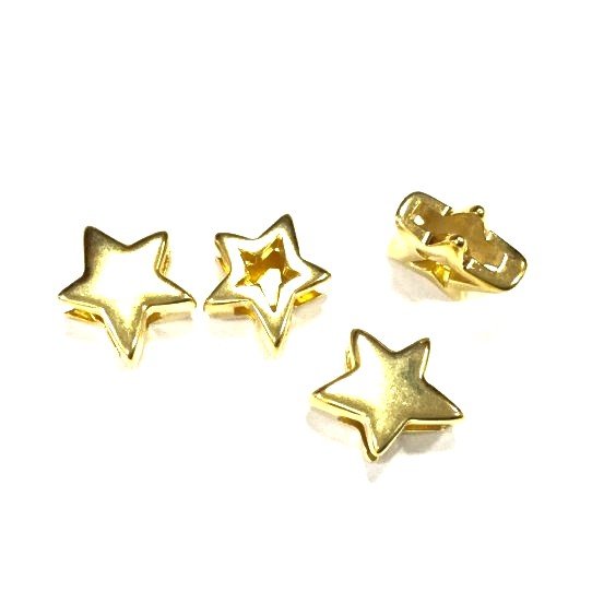 Passant Etoile double face 10mm pour cuir  