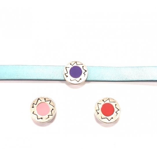 Passant rond color pour cuir plat 10mm