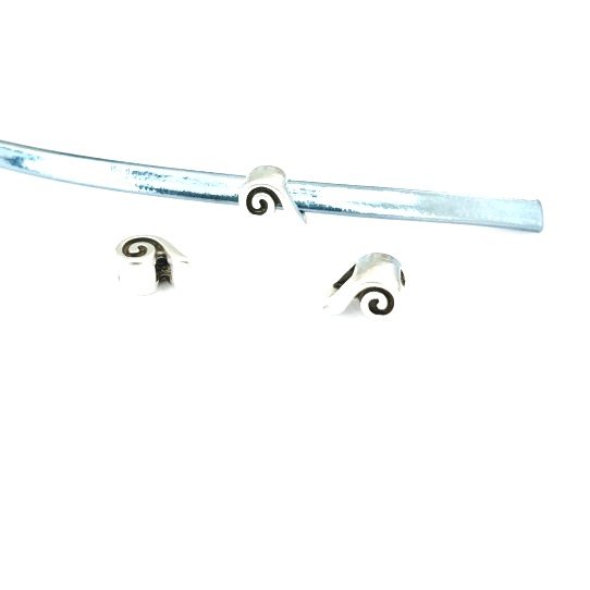 Passant vague 3mm en dor ou en argent antique