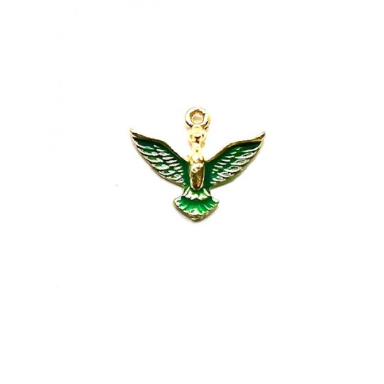 Pendant anka (oiseau phnix) maill 13x 18.6mm