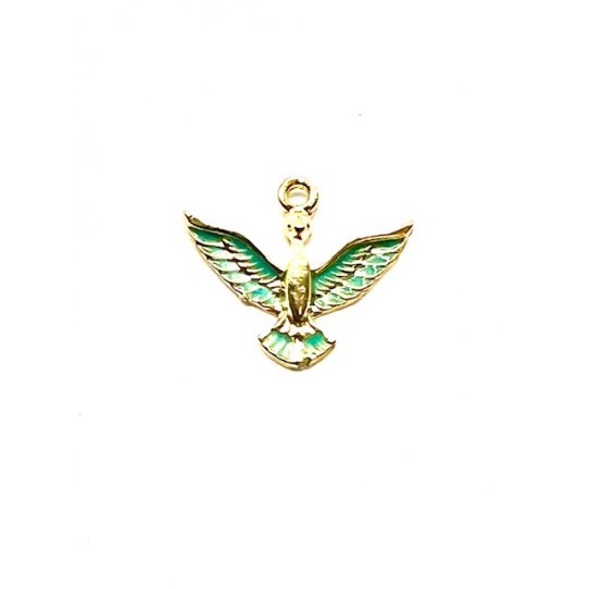 Pendant anka (oiseau phnix) maill 13x 18.6mm
