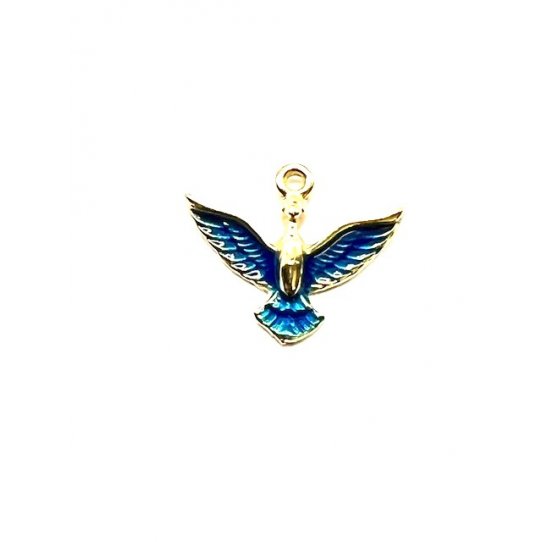 Pendant anka (oiseau phnix) maill 13x 18.6mm